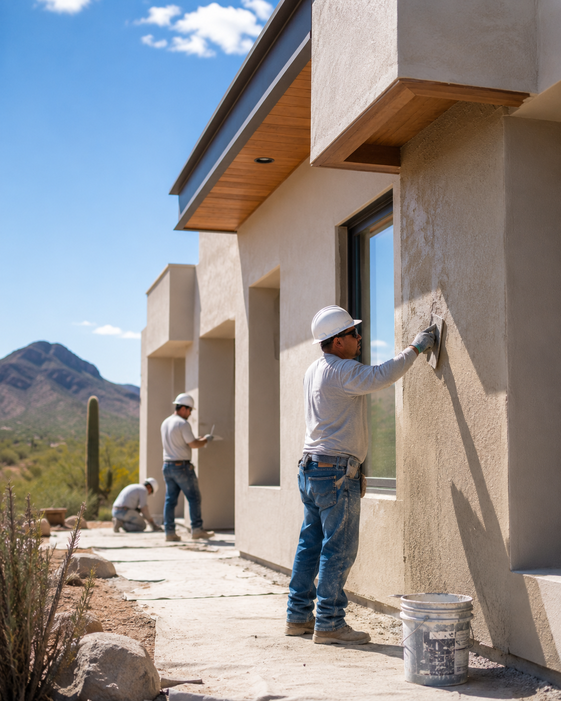 Yaqui AZ Construction crew working on a property in Arizona